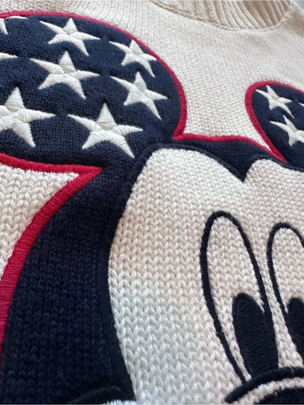 Disney x Old Navy Mickey Mouse American Flag Sweater | Women’s Small | EUC